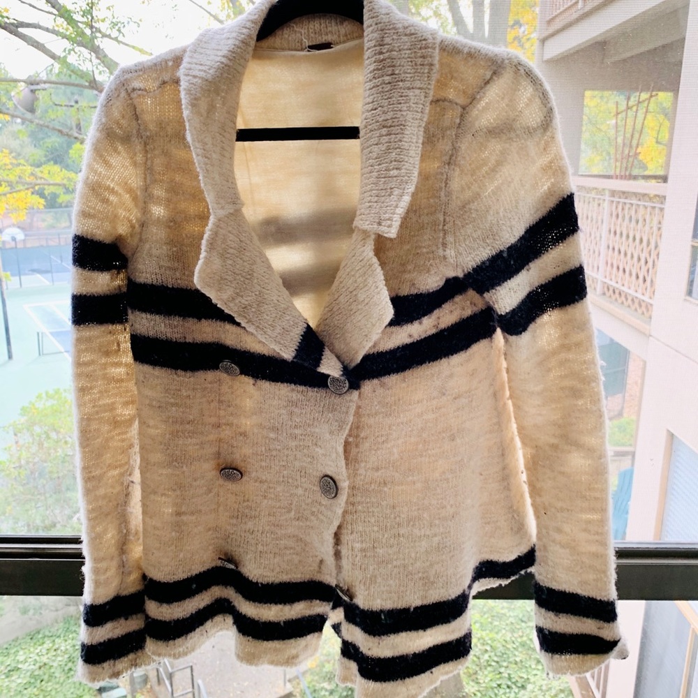 Free People Double Breasted Cardigan